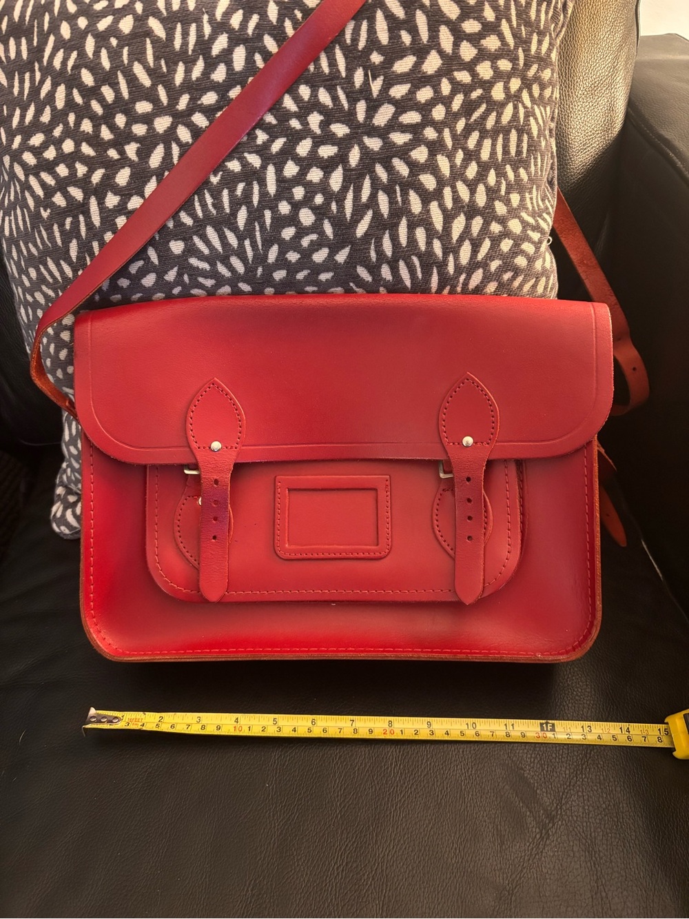 The Cambridge Satchel Company Red Leather Satchel Crossbody - Picture 2 of 9